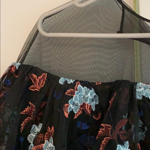 Korus embroidered ruffle mesh top - Picture 4 of 5